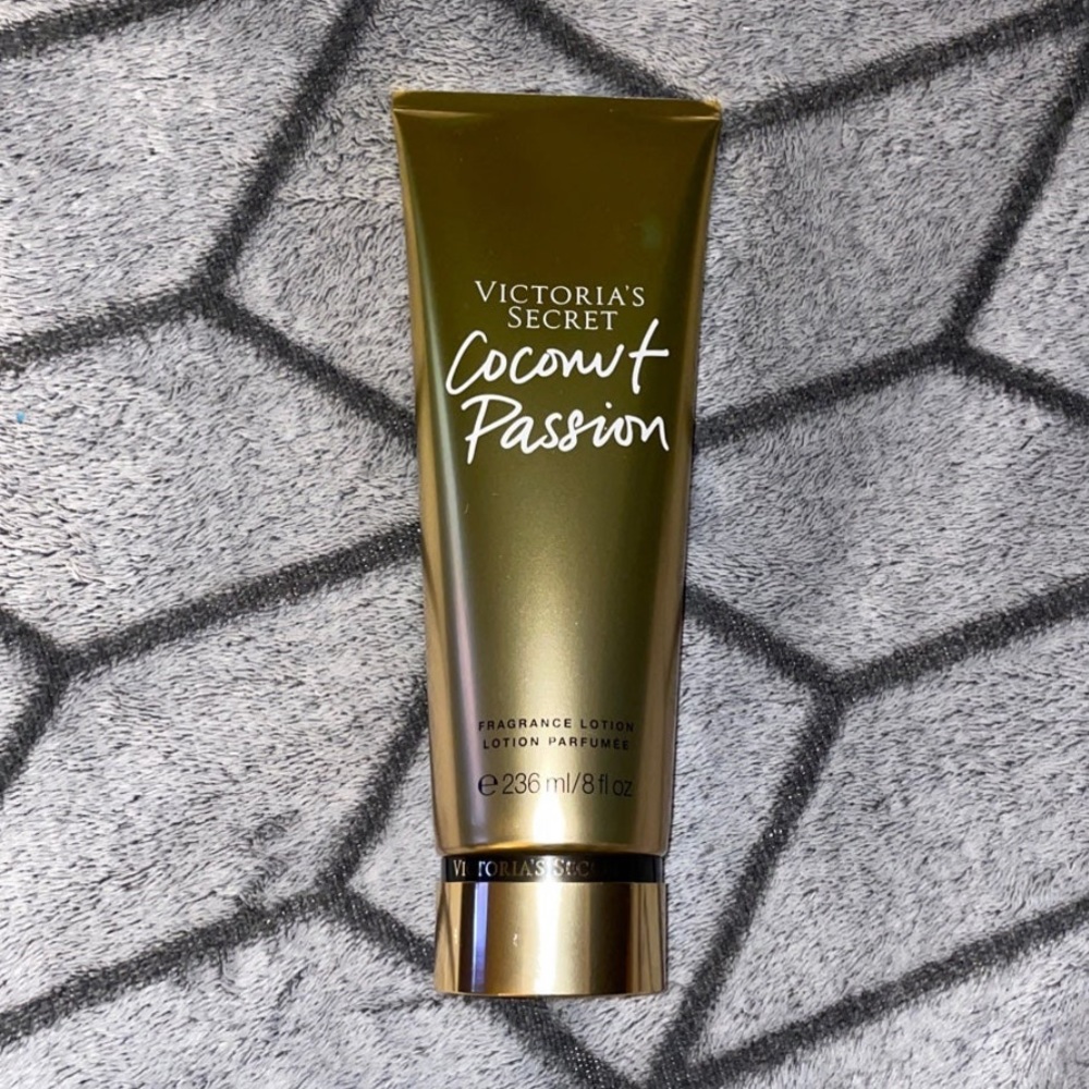 Victoria’s Secret coconut passion lotion.